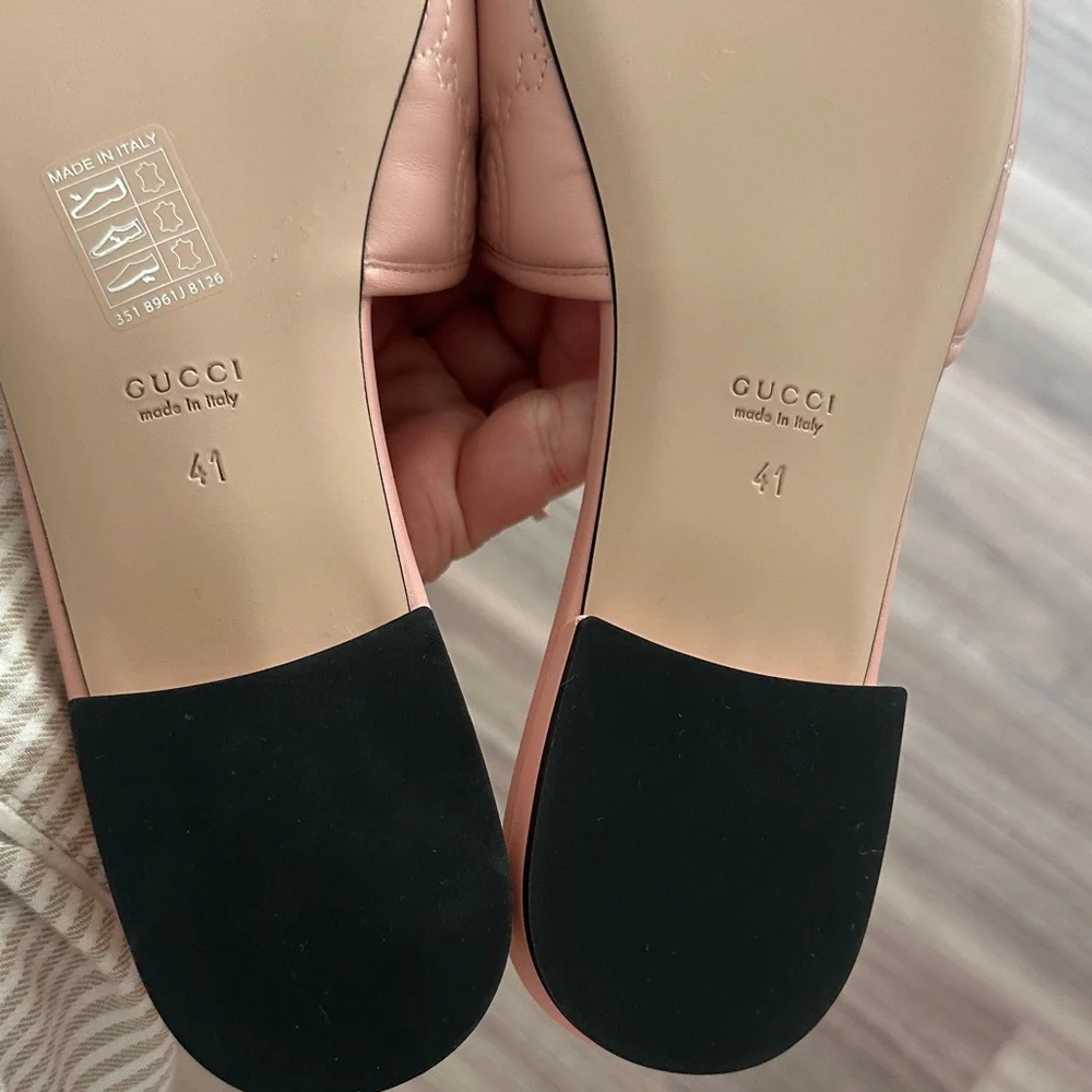Gucci Blush Pink Quilted Slide Sandals - Picture 5 of 8